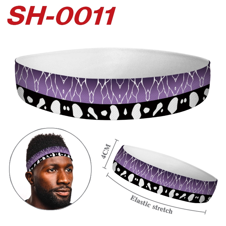 Demon Slayer Kimets Anime Stretch Sports Sweatband price for 5 pcs SH0011