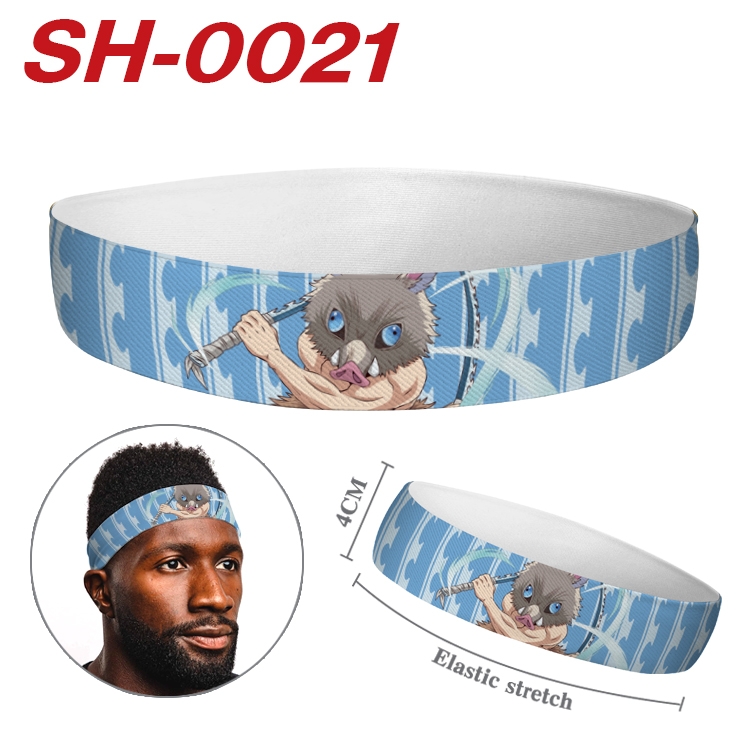 Demon Slayer Kimets Anime Stretch Sports Sweatband price for 5 pcs SH0021