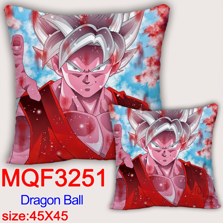 DRAGON BALL Anime square full-color pillow cushion 45X45CM NO FILLING  MQF-3251