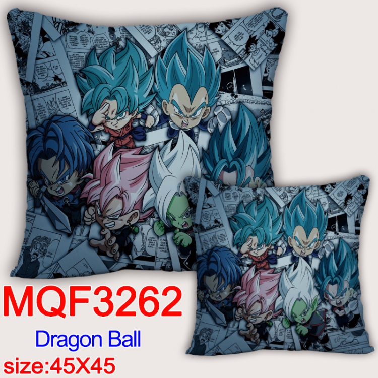 DRAGON BALL Anime square full-color pillow cushion 45X45CM NO FILLING  MQF-3262