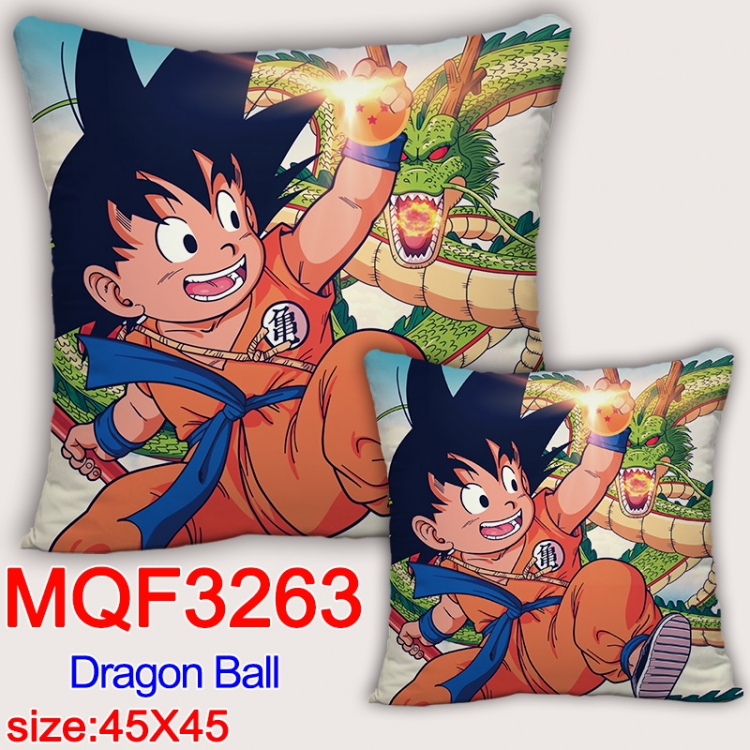 DRAGON BALL Anime square full-color pillow cushion 45X45CM NO FILLING  MQF-3263