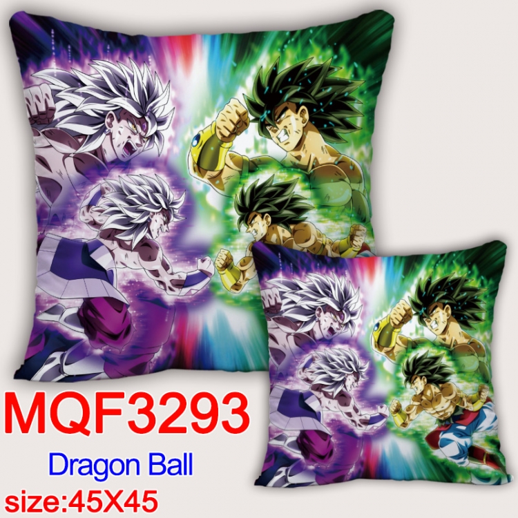 DRAGON BALL Anime square full-color pillow cushion 45X45CM NO FILLING   MQF-3293
