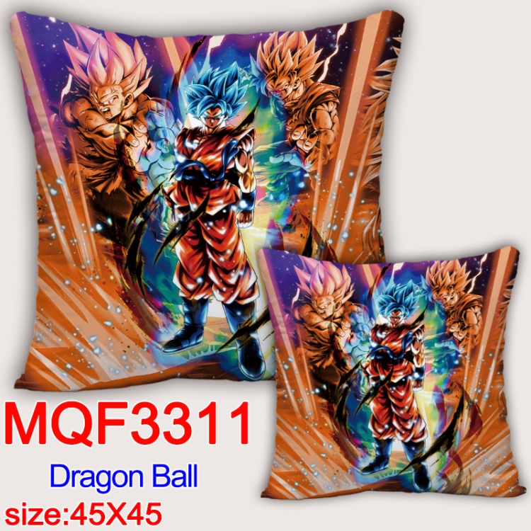 DRAGON BALL Anime square full-color pillow cushion 45X45CM NO FILLING   MQF-3311