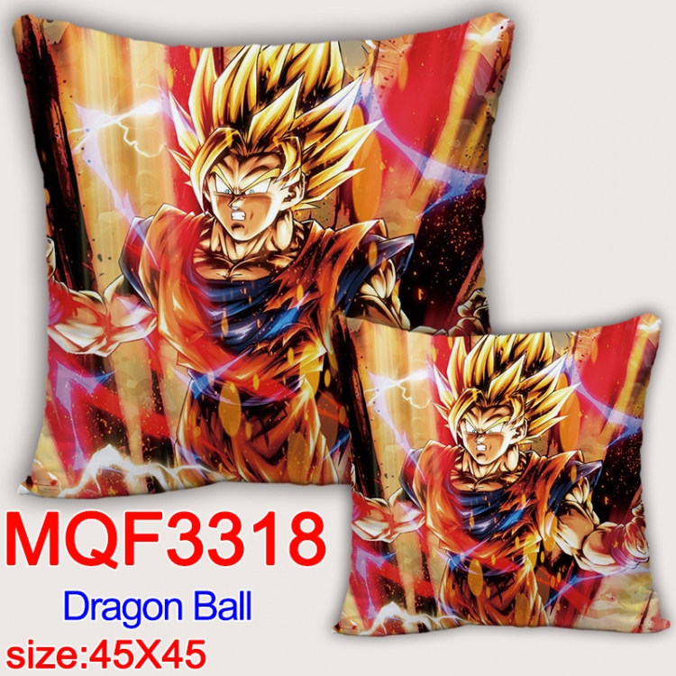 DRAGON BALL Anime square full-color pillow cushion 45X45CM NO FILLING   MQF-3318
