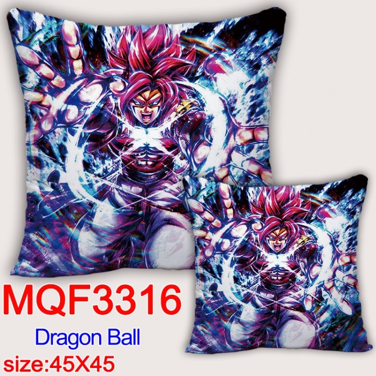 DRAGON BALL Anime square full-color pillow cushion 45X45CM NO FILLING   MQF-3316