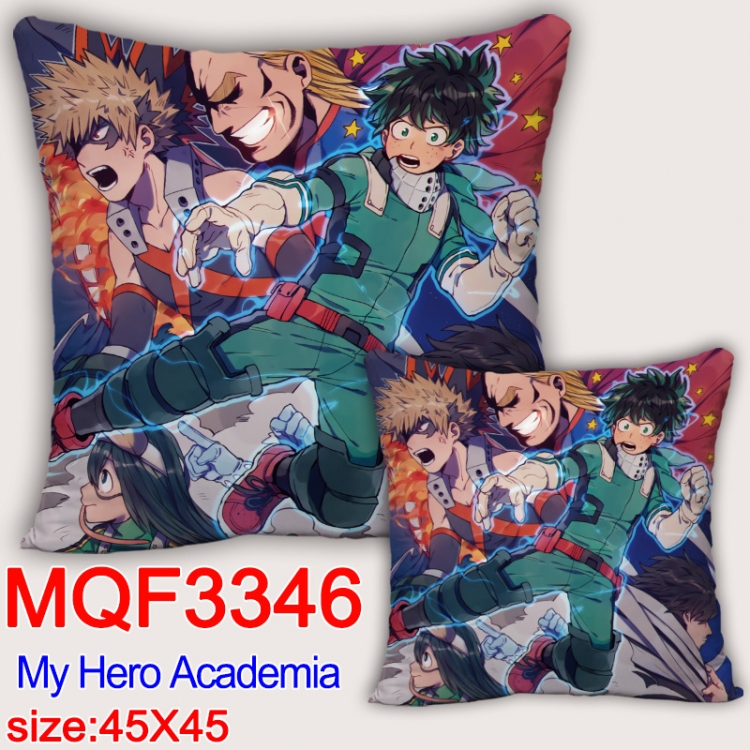 My Hero Academia Anime square full-color pillow cushion 45X45CM NO FILLING MQF-3346
