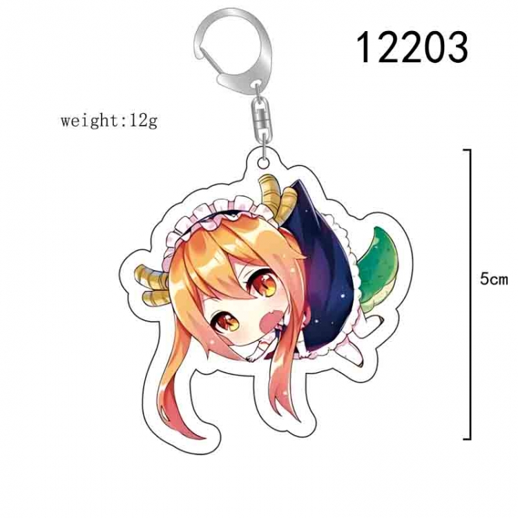 Miss Kobayashis Dragon Maid Anime acrylic Key Chain  price for 5 pcs 12203