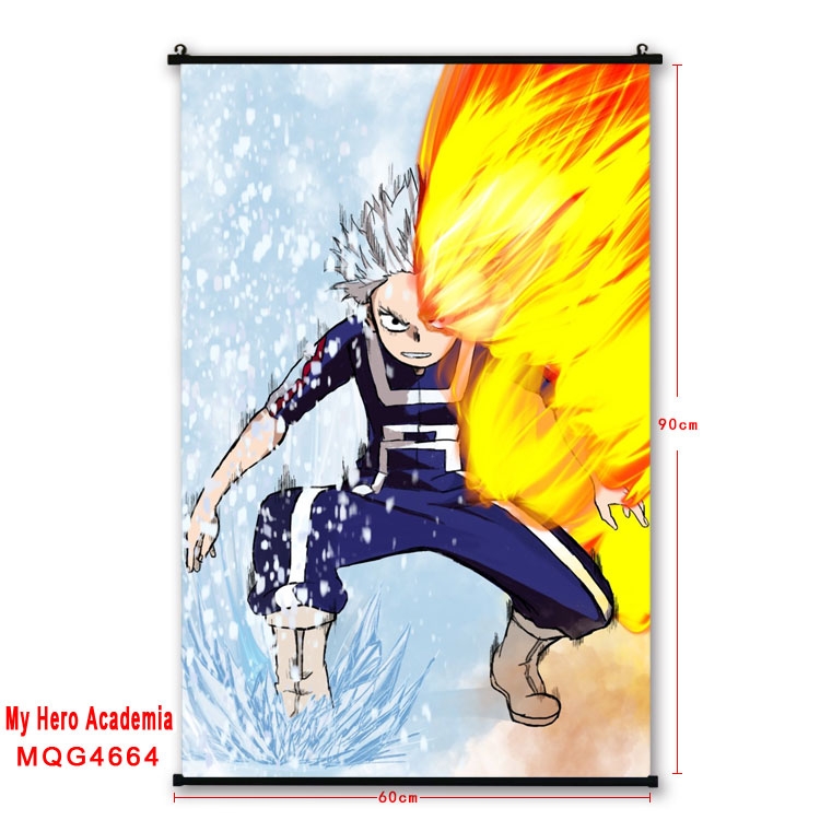 My Hero Academia black Plastic rod Cloth painting Wall Scroll 60X90CM  MQG-4664