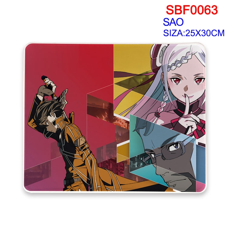 Sword Art Online Anime peripheral mouse pad 25X30CM  SBF-063