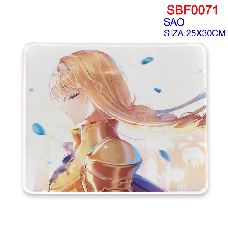 Sword Art Online Anime peripheral mouse pad 25X30CM  SBF-071