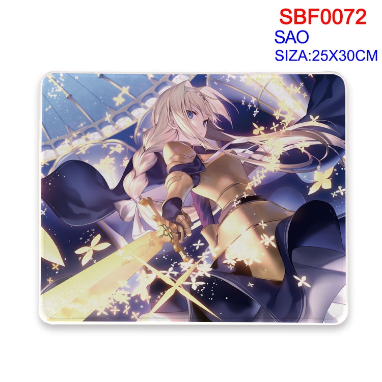 Sword Art Online Anime peripheral mouse pad 25X30CM  SBF-072