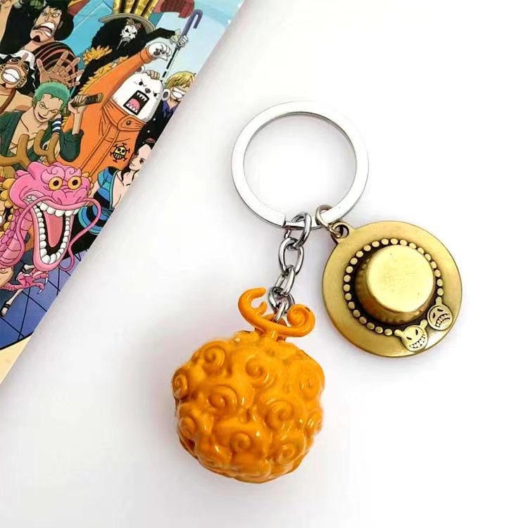 One Piece Anime cartoon 2 pendant keychain bag pendant