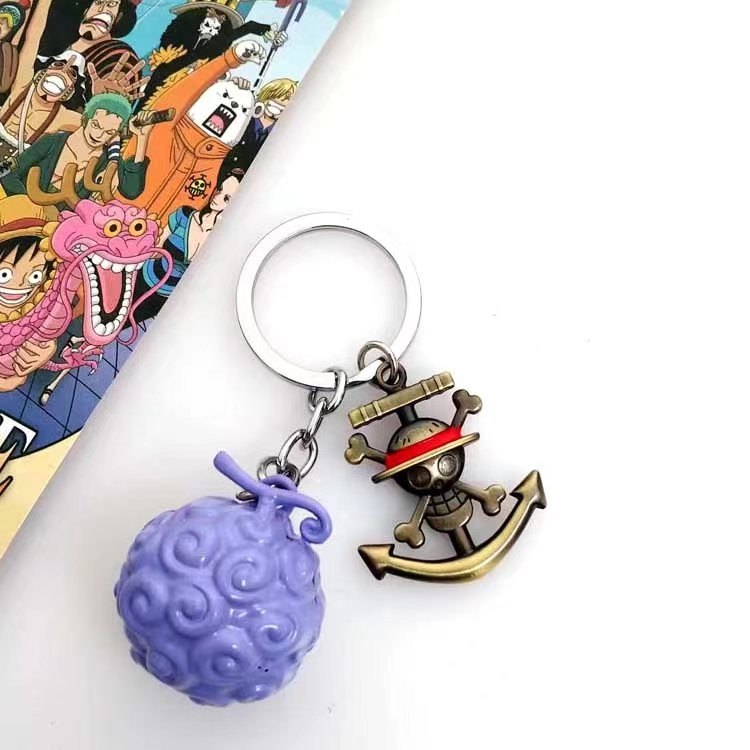 One Piece Anime cartoon 2 pendant keychain bag pendant