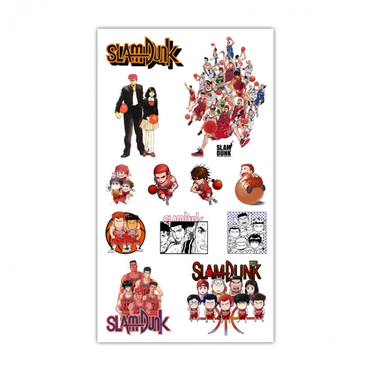 Slam Dunk Anime Mini Tattoo Stickers Personality Stickers 10.6X6.1CM 100 pieces from the batch