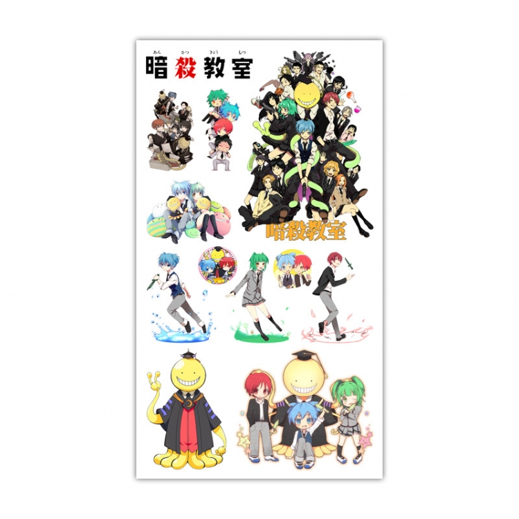 Ansatsu Kyoushitsu Assassination Classroom Anime Mini Tattoo Stickers Personality Stickers 10.6X6.1CM 100 pieces from th