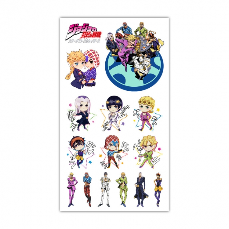 JoJos Bizarre Adventure Anime Mini Tattoo Stickers Personality Stickers 10.6X6.1CM 100 pieces from the batch