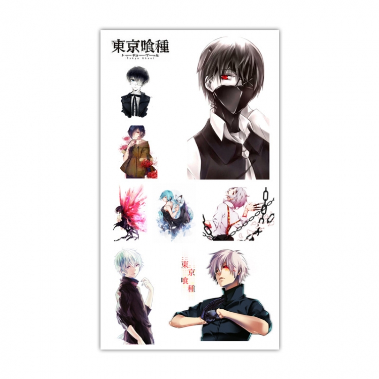 Tokyo Ghoul Anime Mini Tattoo Stickers Personality Stickers 10.6X6.1CM 100 pieces from the batch