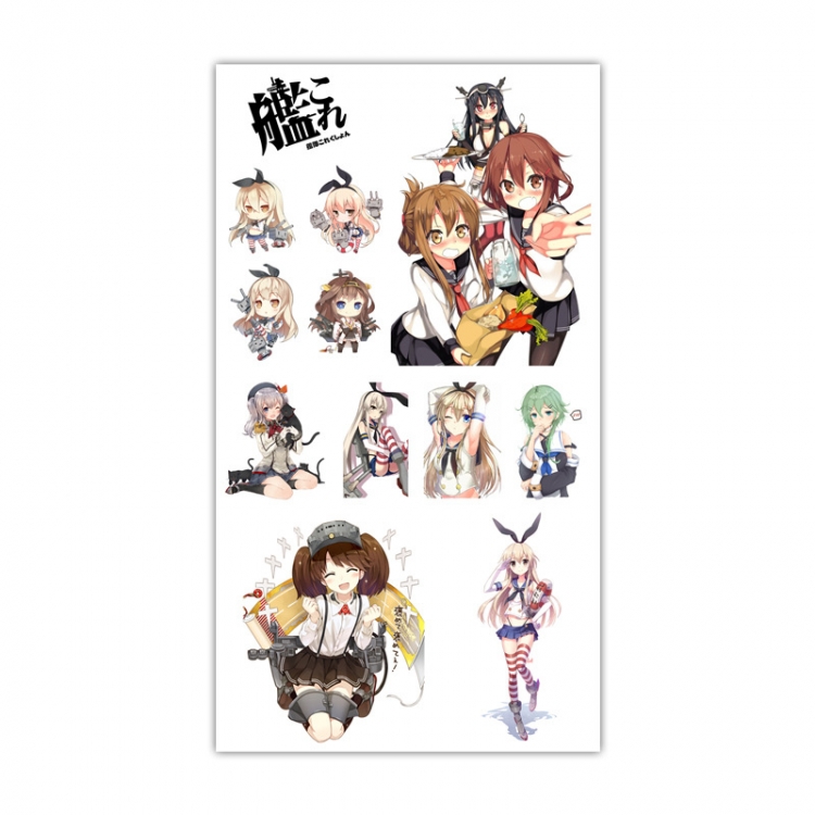 Azur Lane  Anime Mini Tattoo Stickers Personality Stickers 10.6X6.1CM 100 pieces from the batch