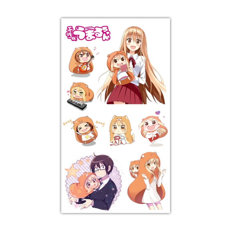 Himouto! Umaru-chan Anime Mini Tattoo Stickers Personality Stickers 10.6X6.1CM 100 pieces from the batch