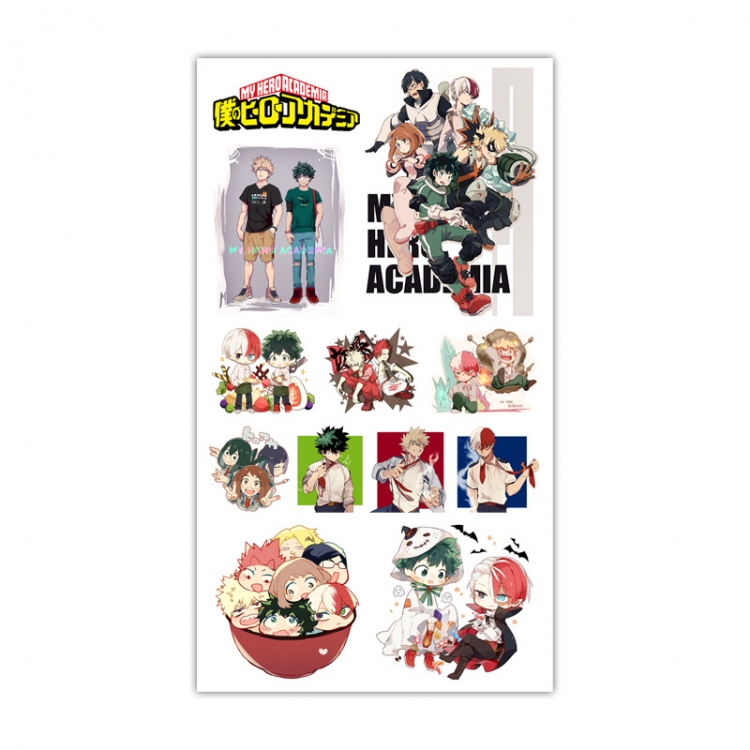 My Hero Academia Anime Mini Tattoo Stickers Personality Stickers 10.6X6.1CM 100 pieces from the batch style D