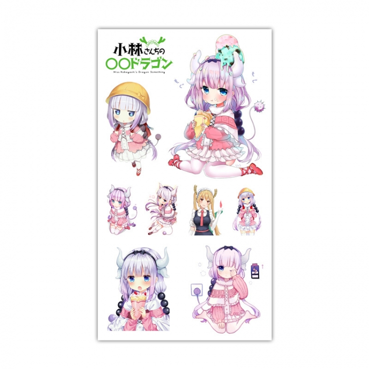 Miss Kobayashis Dragon Maid Anime Mini Tattoo Stickers Personality Stickers 10.6X6.1CM 100 pieces from the batch