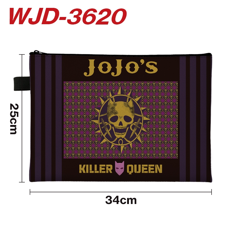 JoJos Bizarre Adventure Anime Peripheral Full Color A4 File Bag 34x25cm WJD-3620