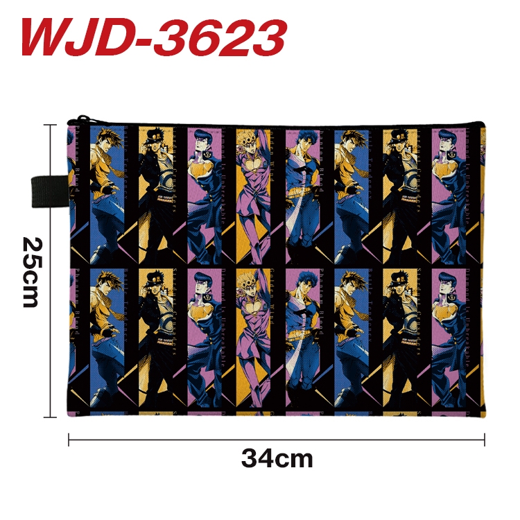 JoJos Bizarre Adventure Anime Peripheral Full Color A4 File Bag 34x25cm WJD-3623