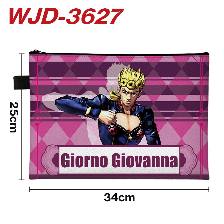 JoJos Bizarre Adventure Anime Peripheral Full Color A4 File Bag 34x25cm WJD-3627