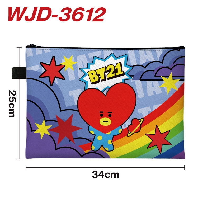 BTS Star Film and Television Full Color 4 File Bags 34x25cm WJD-3612