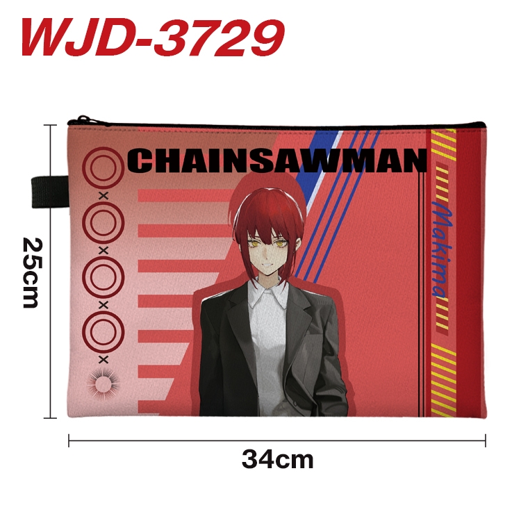 Chainsaw Man Anime Peripheral Full Color A4 File Bag 34x25cm WJD-3729