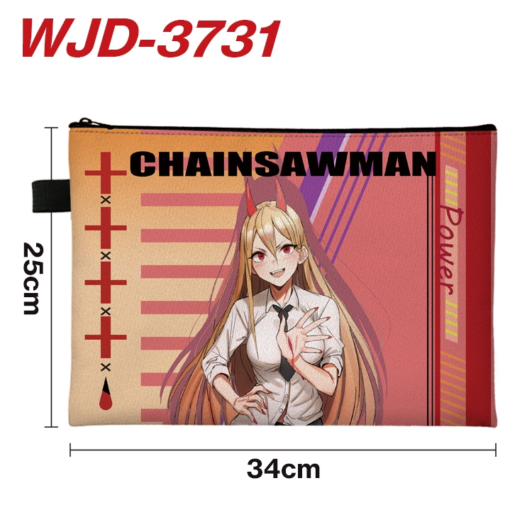 Chainsaw Man Anime Peripheral Full Color A4 File Bag 34x25cm WJD-3731