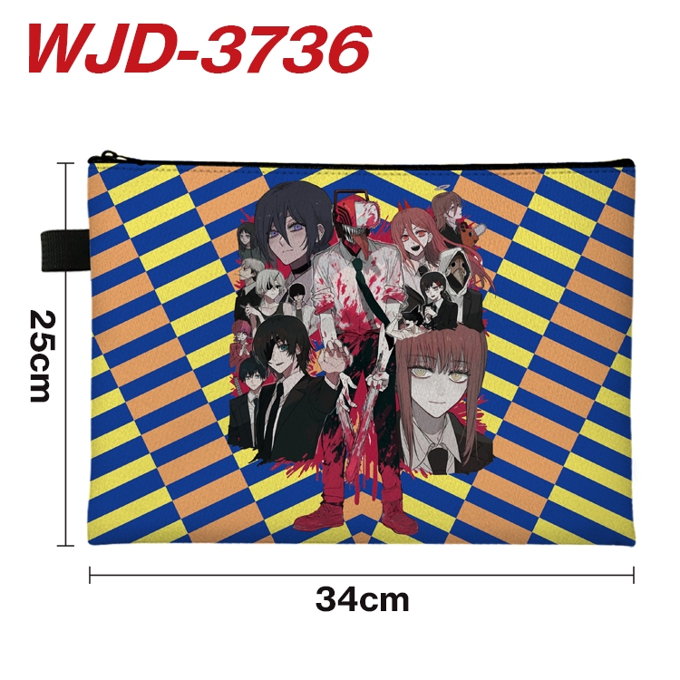 Chainsaw Man Anime Peripheral Full Color A4 File Bag 34x25cm WJD-3736