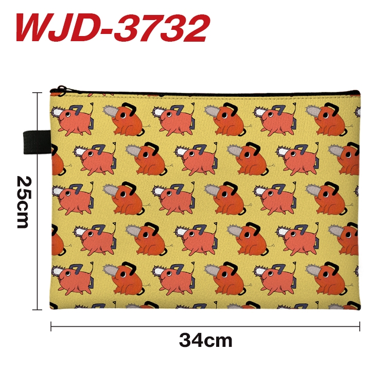 Chainsaw Man Anime Peripheral Full Color A4 File Bag 34x25cm WJD-3732