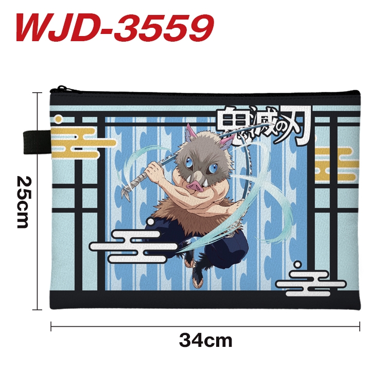 Demon Slayer Kimets Anime Peripheral Full Color A4 File Bag 34x25cm WJD-3559