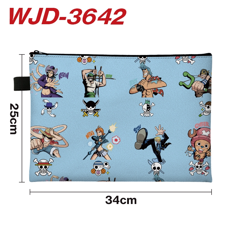 One Piece Anime Peripheral Full Color A4 File Bag 34x25cm WJD-3642