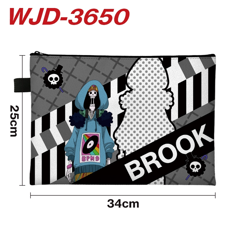 One Piece Anime Peripheral Full Color A4 File Bag 34x25cm WJD-3650