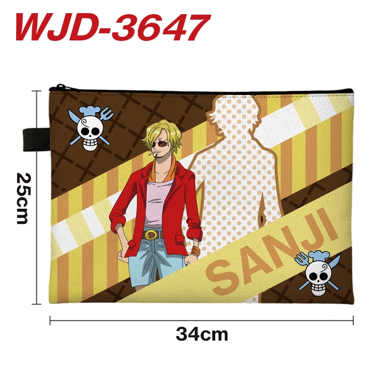 One Piece Anime Peripheral Full Color A4 File Bag 34x25cm WJD-3647
