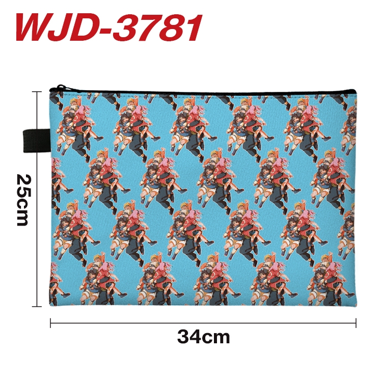 Naruto Anime Peripheral Full Color A4 File Bag 34x25cm  WJD-3781