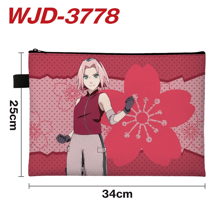 Naruto Anime Peripheral Full Color A4 File Bag 34x25cm  WJD-3778