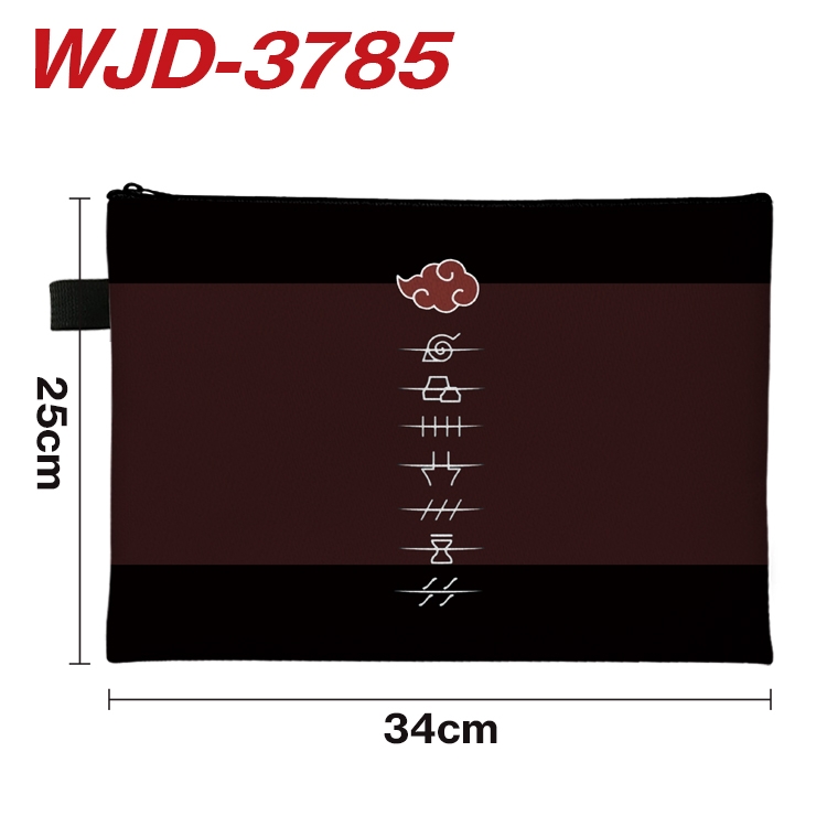 Naruto Anime Peripheral Full Color A4 File Bag 34x25cm WJD-3785