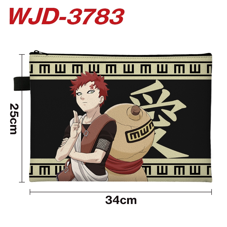 Naruto Anime Peripheral Full Color A4 File Bag 34x25cm  WJD-3783