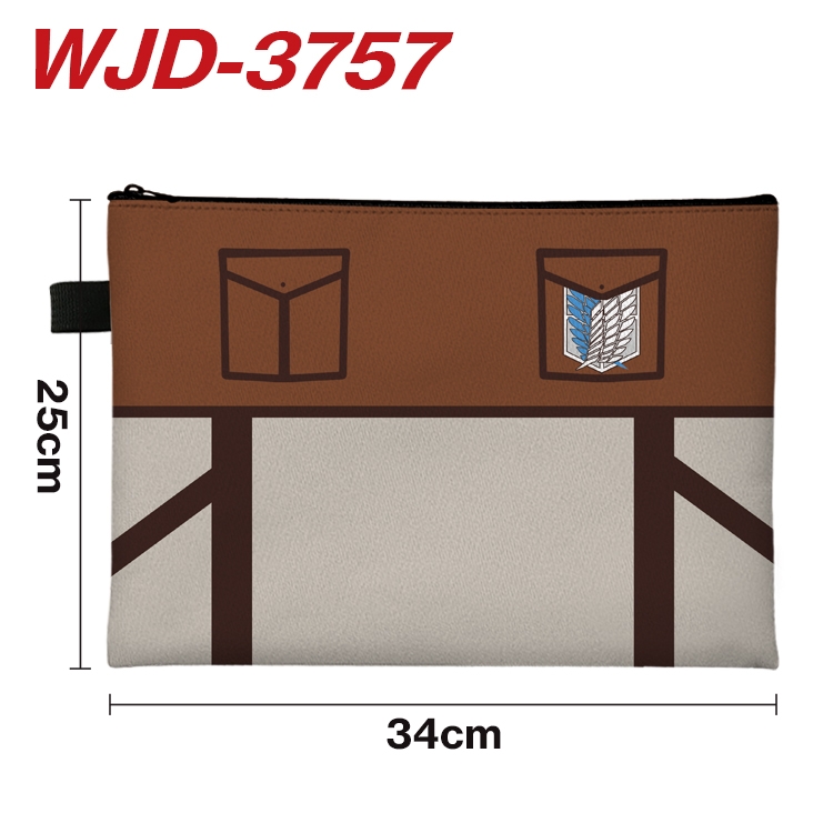 Shingeki no Kyojin Anime Peripheral Full Color A4 File Bag 34x25cm WJD-3757