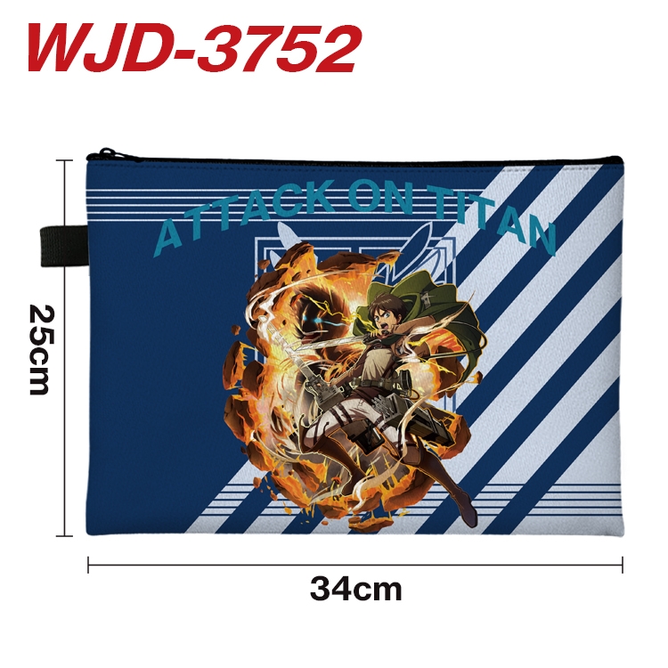 Shingeki no Kyojin Anime Peripheral Full Color A4 File Bag 34x25cm WJD-3752