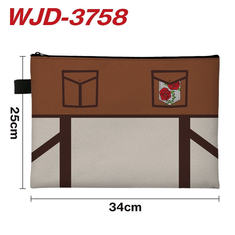 Shingeki no Kyojin Anime Peripheral Full Color A4 File Bag 34x25cm WJD-3758