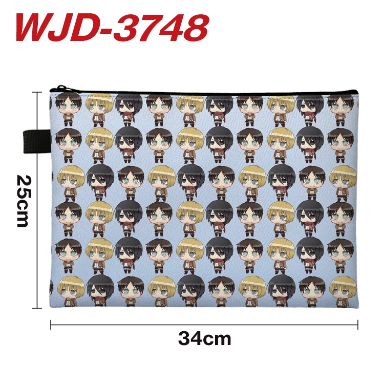 Shingeki no Kyojin Anime Peripheral Full Color A4 File Bag 34x25cm WJD-3748