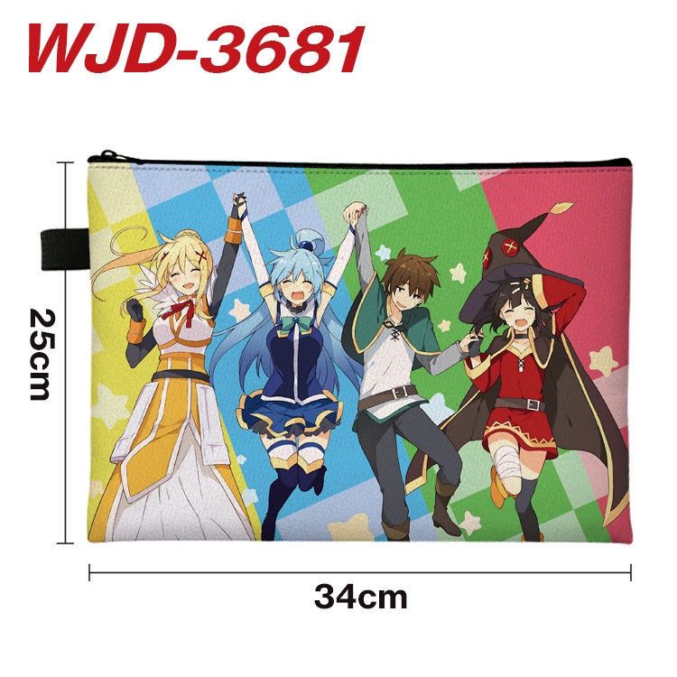 Kono Subarashii Sekai ni Shukufuku wo Anime Peripheral Full Color A4 File Bag 34x25cm WJD-3681