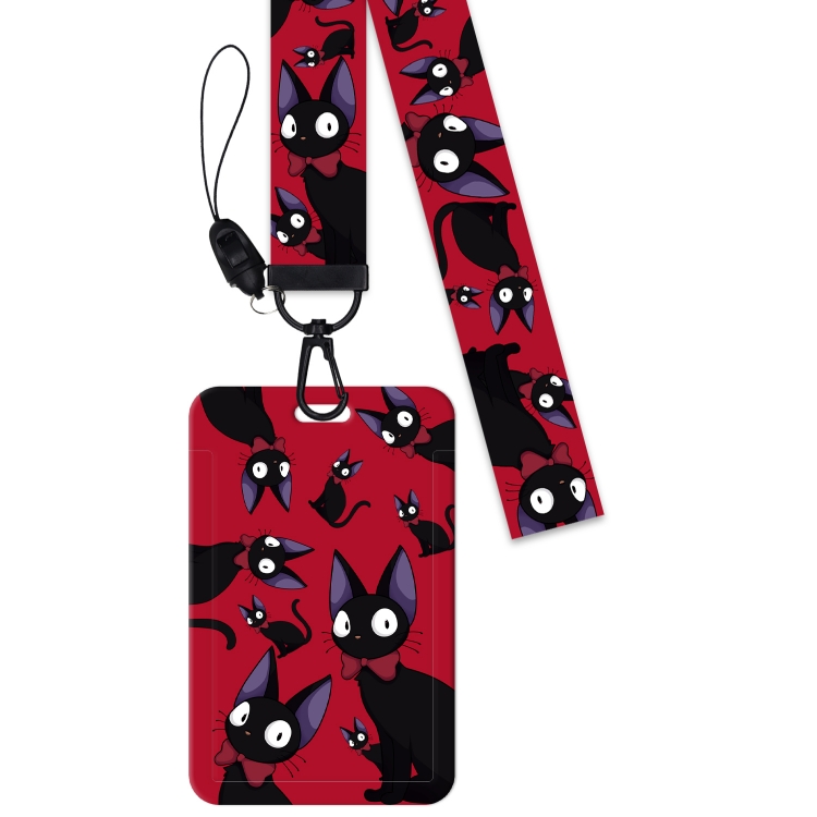 Kiki's Delivery Black Buckle Short Lanyard Hand Rope Card Sleeve 2-Piece Set 22.5cm price for 2 pcs