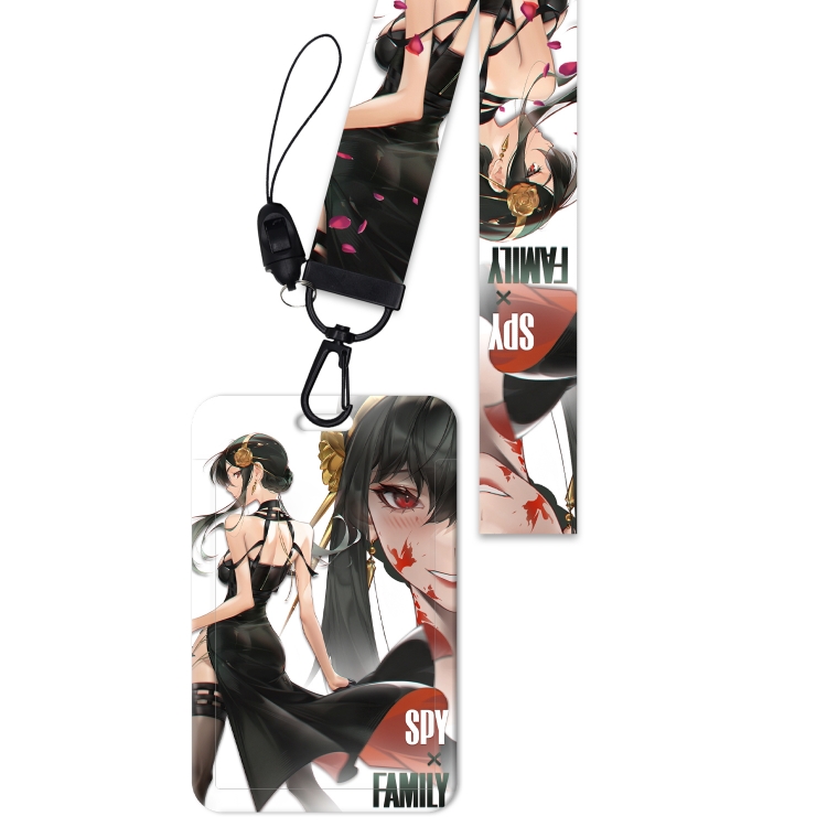 SPY×FAMILY Black Buckle Short Lanyard Hand Rope Card Sleeve 2-Piece Set 22.5cm price for 2 pcs