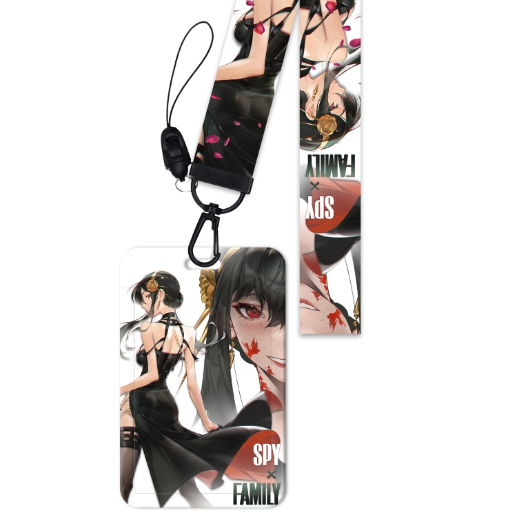 SPY×FAMILY Black Buckle Short Lanyard Hand Rope Card Sleeve 2-Piece Set 22.5cm price for 2 pcs