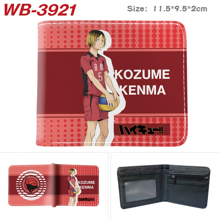 Haikyuu!! Anime color book two-fold leather wallet 11.5X9.5CM  WB-3921A